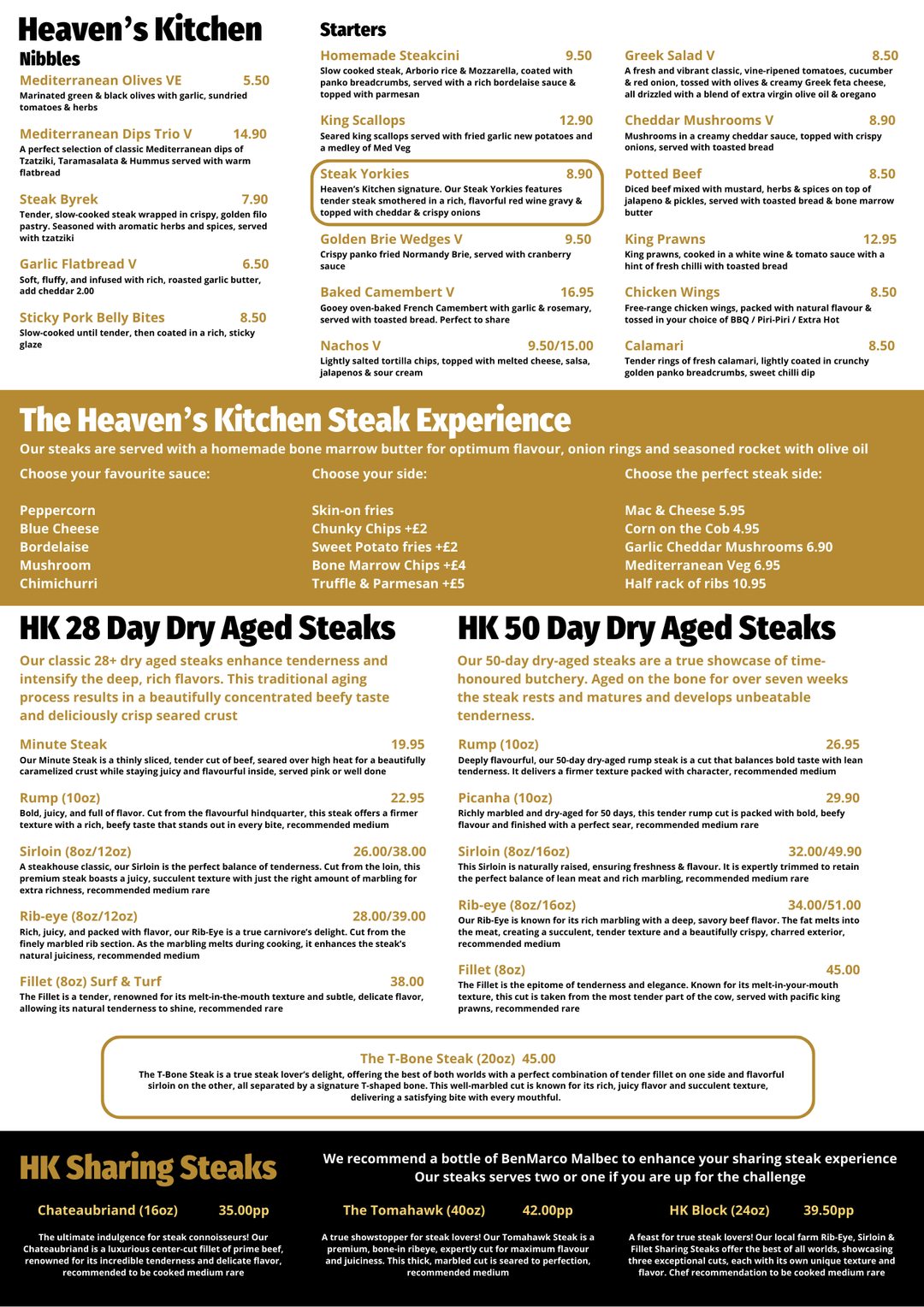 HK Main Menu – Heavens Kitchen
